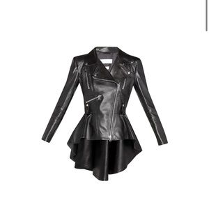 💀🖤 Alexander McQueen Leather Fit and Flare Biker Jacket🖤💀